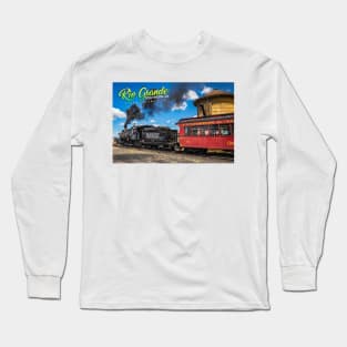 Rio Grande Southern 20 Steam Locomotive at Antonito Colorado Long Sleeve T-Shirt